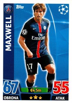 2015-16 Topps Match Attax UEFA Champions League Polish #57 Maxwell Front