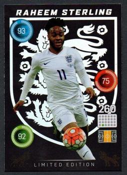 2016 Panini Adrenalyn XL England - Limited Edition #NNO Raheem Sterling Front