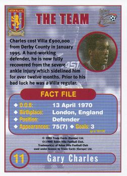 1998 Futera Aston Villa Fans Selection #11 Gary Charles Back