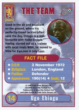1998 Futera Aston Villa Fans Selection #14 Ugo Ehiogu Back