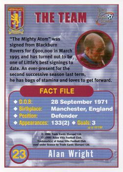 1998 Futera Aston Villa Fans Selection #23 Alan Wright Back