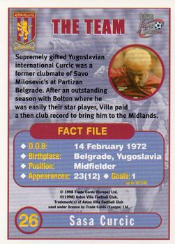 1998 Futera Aston Villa Fans Selection #26 Sasa Curcic Back