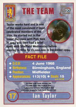 1998 Futera Aston Villa Fans Selection - Foil #17 Ian Taylor Back