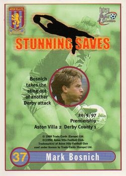 1998 Futera Aston Villa Fans Selection - Foil #37 Mark Bosnich Back