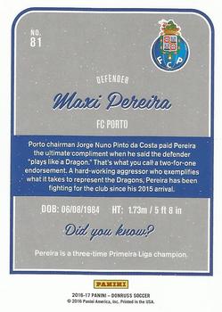 2016-17 Donruss #81 Maxi Pereira Back