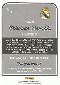 2016-17 Donruss #138 Cristiano Ronaldo Back