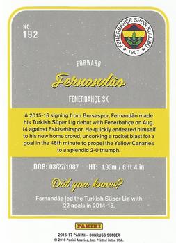2016-17 Donruss #192 Fernandao Back