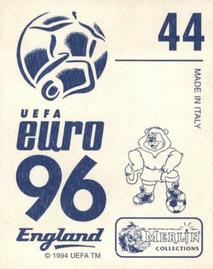 1996 Merlin's Euro 96 Stickers #44 Alain Sutter Back