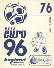 1996 Merlin's Euro 96 Stickers #76 Stewart McKimmie Back