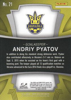 2016 Panini Prizm UEFA Euro - Keepers #21 Andriy Pyatov Back