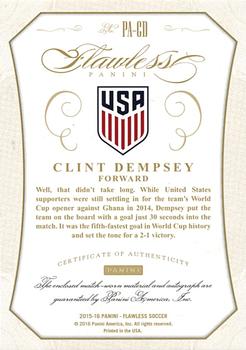 2015-16 Panini Flawless - Patch Autographs #PA-CD Clint Dempsey Back