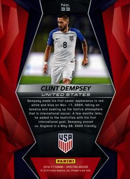 2016-17 Panini Spectra #33 Clint Dempsey Back