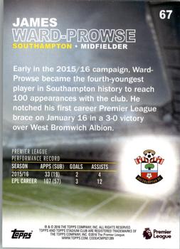 2016 Stadium Club Premier League #67 James Ward-Prowse Back
