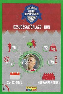 2016 Panini Superstars Hungarian Edition (Green Border) #8 Balazs Dzsudzsak Back
