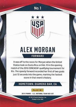 2016 Panini U.S. National Team #1 Alex Morgan Back