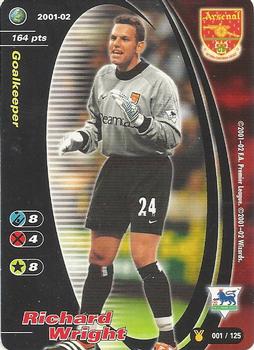 2001 Wizards Football Champions Premier League 2001-2002 Update #1 Richard Wright Front