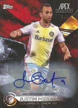 2016 Topps Apex MLS - Autographs Red #8 Justin Meram Front