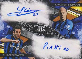 2016 Topps Apex MLS - Dual Autographs #ADA-CP Ignacio Piatti / Laurent Ciman Front