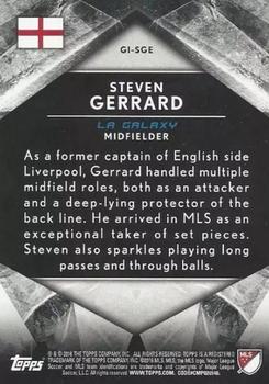2016 Topps Apex MLS - Global Influence Green #GI-SGE Steven Gerrard Back