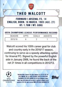 2017 Topps UEFA Champions League Showcase #5 Theo Walcott Back