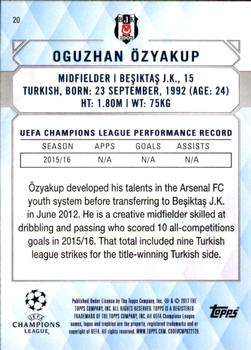 2017 Topps UEFA Champions League Showcase #20 Oguzhan Ozyakup Back
