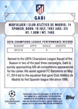 2017 Topps UEFA Champions League Showcase #38 Gabi Back