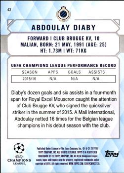 2017 Topps UEFA Champions League Showcase #43 Abdoulay Diaby Back