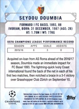 2017 Topps UEFA Champions League Showcase #57 Seydou Doumbia Back
