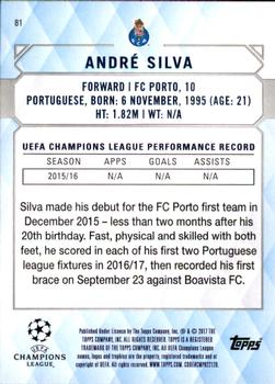 2017 Topps UEFA Champions League Showcase #81 André Silva Back
