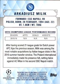 2017 Topps UEFA Champions League Showcase #182 Arkadiusz Milik Back