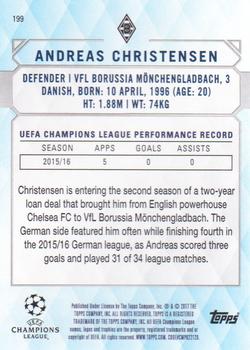 2017 Topps UEFA Champions League Showcase #199 Andreas Christensen Back