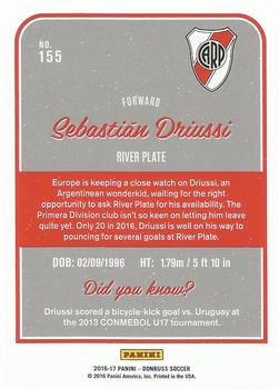 2016-17 Donruss - Gold #155 Sebastian Driussi Back