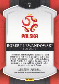 2016-17 Panini Select #5 Robert Lewandowski Back