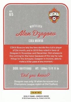 2016-17 Donruss - Purple #65 Alan Dzagoev Back