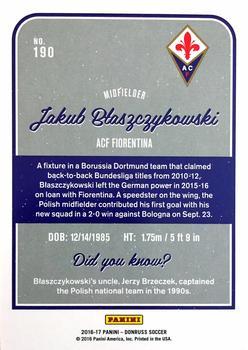 2016-17 Donruss - Purple #190 Jakub Blaszczykowski Back