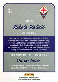 2016-17 Donruss - Purple #199 Nikola Kalinic Back