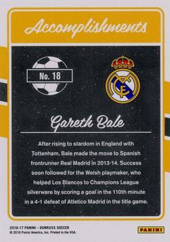2016-17 Donruss - Accomplishments Canvas #18 Gareth Bale Back