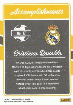 2016-17 Donruss - Accomplishments Gold #17 Cristiano Ronaldo Back