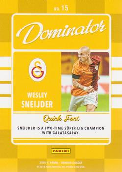 2016-17 Donruss - Dominators #15 Wesley Sneijder Back