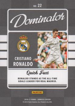 2016-17 Donruss - Dominators Canvas #22 Cristiano Ronaldo Back
