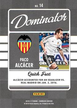 2016-17 Donruss - Dominators Mosaic #14 Paco Alcacer Back