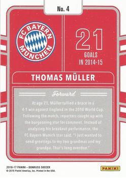 2016-17 Donruss - Production Line Gold #4 Thomas Muller Back