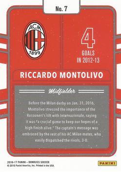 2016-17 Donruss - Production Line Gold #7 Riccardo Montolivo Back