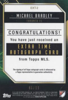 2013 Topps MLS - Extra Time #EXT-2 Michael Bradley Back