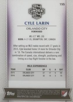 2017 Topps MLS #155 Cyle Larin Back