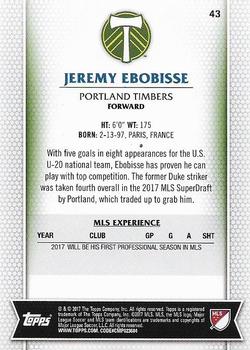2017 Topps MLS #43 Jeremy Ebobisse Back