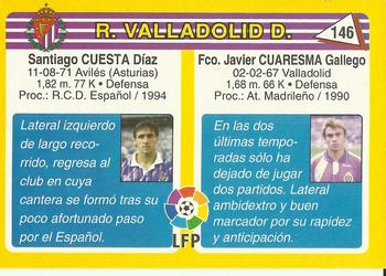 1995 Mundicromo Sport Futbol Total #146 Cuaresma / Santi Cuesta Back