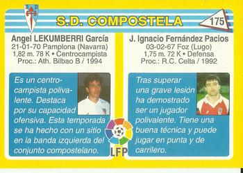 1995 Mundicromo Sport Futbol Total #175 Nacho / Lukemberri Back