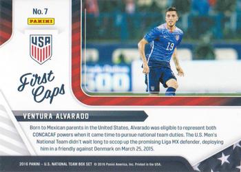 2016 Panini U.S. National Team - First Caps Holo #7 Ventura Alvarado Back
