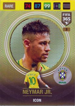 2016-17 Panini Adrenalyn XL FIFA 365 Nordic Edition #3 Neymar Jr. Front